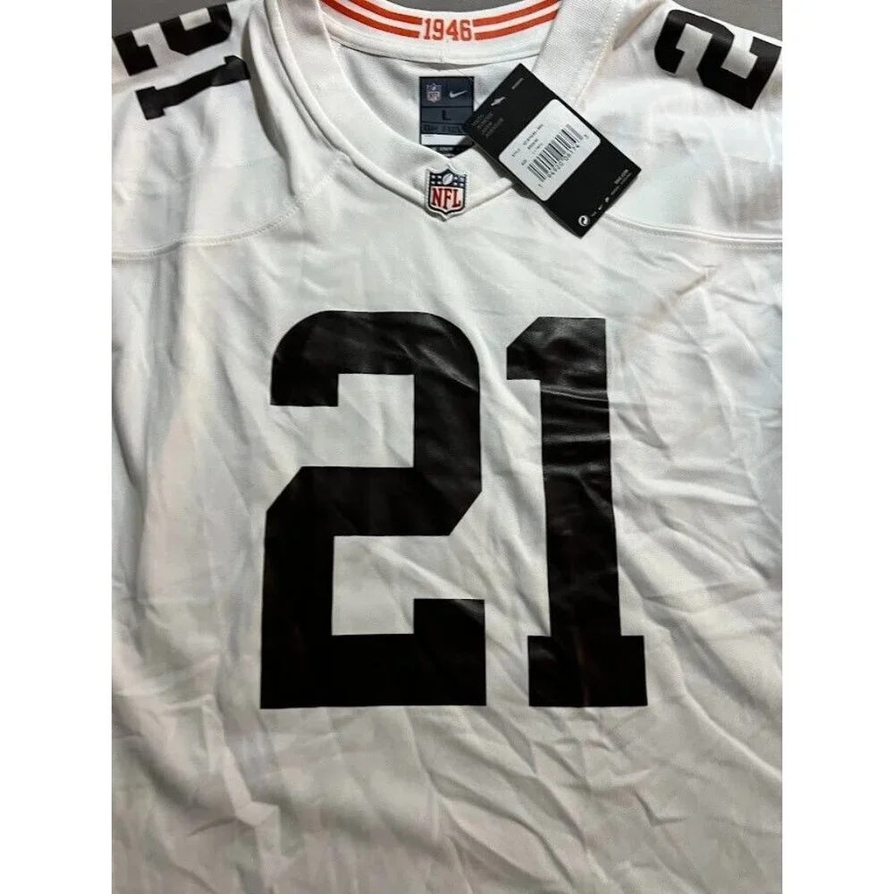 Cleveland‎ Browns Tichy #21 Nike Jersey Boys Large White Short Sleeve Pullover.